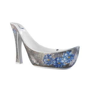 high-heeled shoe shape bath tubs design fiberglass surface with painting